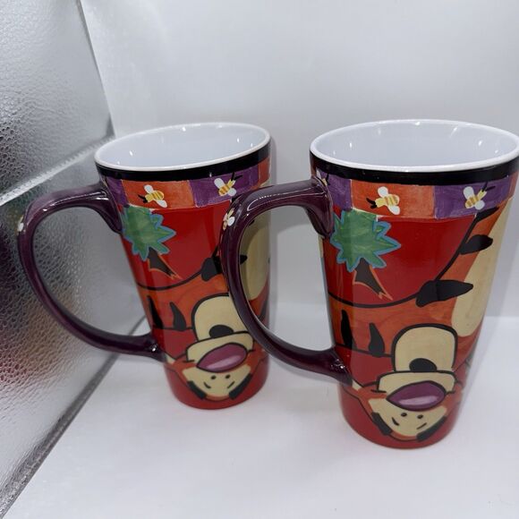 Disney Store Winnie The Pooh Tigger Piglet Mug Cup Tall Set of 2 - Picture 3 of 9